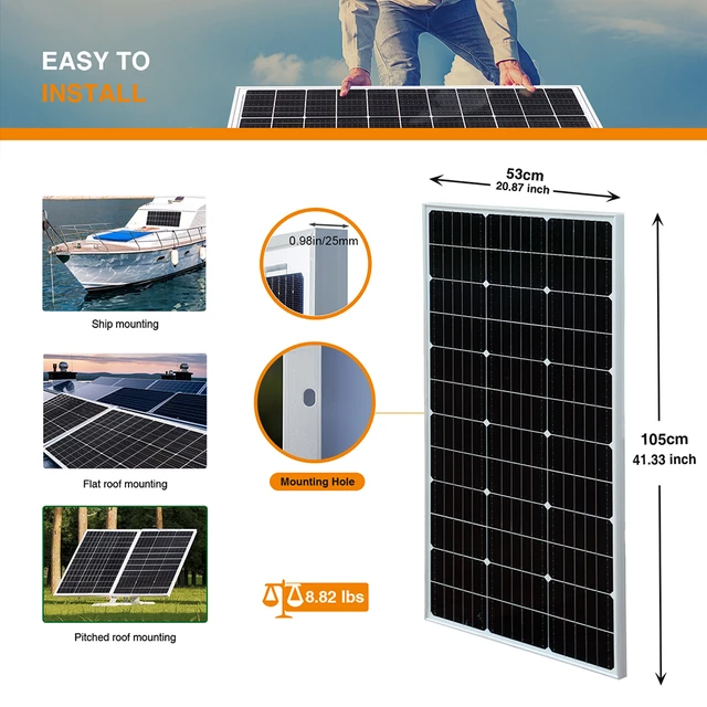 600w rigid solar panel system 220v plug and play photovoltaic panel balcony  power Home Roof EU Socket micro inverter on grid tie - AliExpress