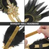 Roaring 20s Accessories for Women Wedding Feather Headband 1920 Headpieces Charm 1920s Miss 2