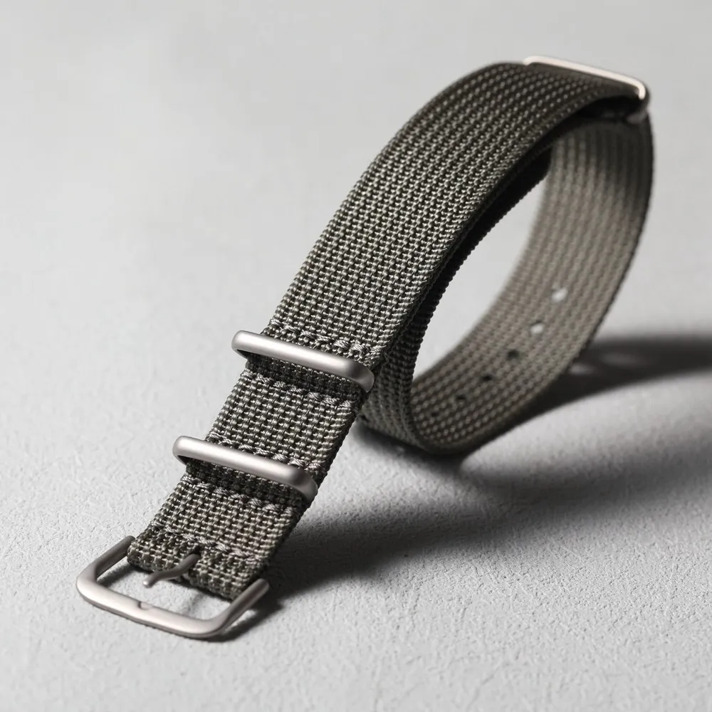 Nylon Woven Soldier Retro Strap - Dustproof and Waterproof - Black, Gray, Green, Blue