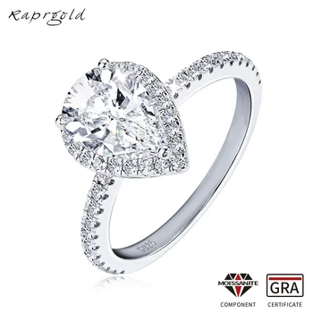 Pear Cut Moissanite Halo Engagement Rings for Women 925 Sterling Silver Ring Diamond Promise Wedding Band Jewelry Gifts 1