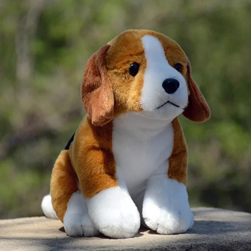 Realistic Beagle Dog High Fidelity Cute Plushie Harrier Dogs Plush Toys Lifelike Animals Simulation Stuffed Doll Kawai Toy Kids 3