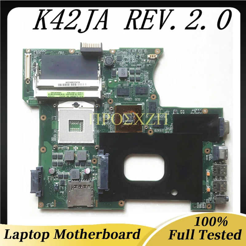 

High Quality Mainboard For ASUS K42J K42JA K42JA REV.2.0 Laptop Motherboard 216-0772003 HD5750 GPU 1GB HM55 100% Full Tested OK