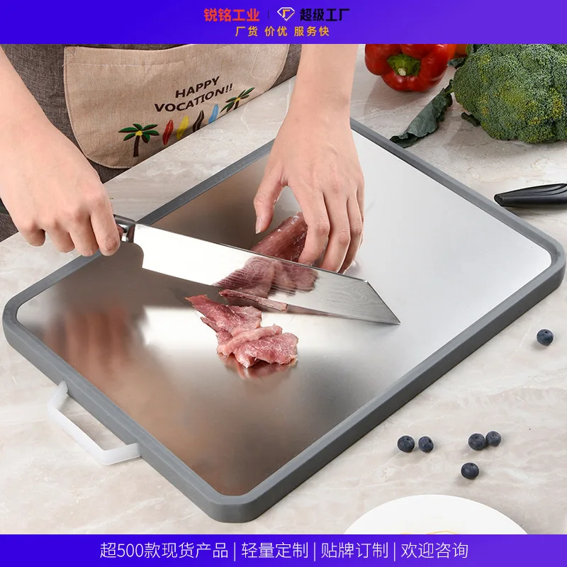 

Бытовая многофункциональная Двухсторонняя доска из 304 пластика с мультяшным рисунком для резки нержавеющей стали