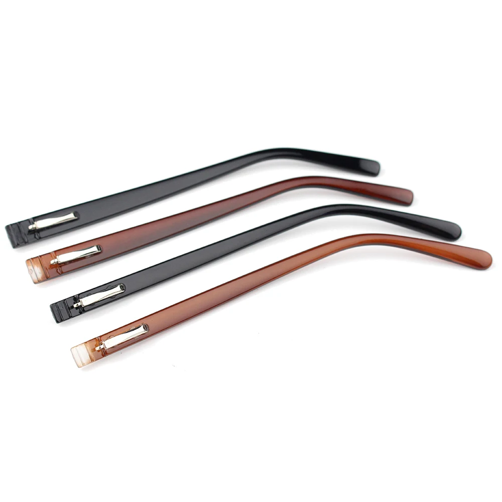 20 stücke (10 Paar) PC-Brille Brille Tempel Kunststoff Beins pitze optischer Rahmen Brillen Reparatur Teile schwarz braun – Detail 8