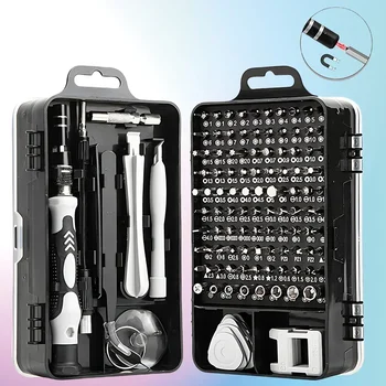 1 Set 115 in 1 Electronics Screwdriver Precision Screwdriver Tools Nut Driver Professional Magnetic Repair Tools Laptop Repair
