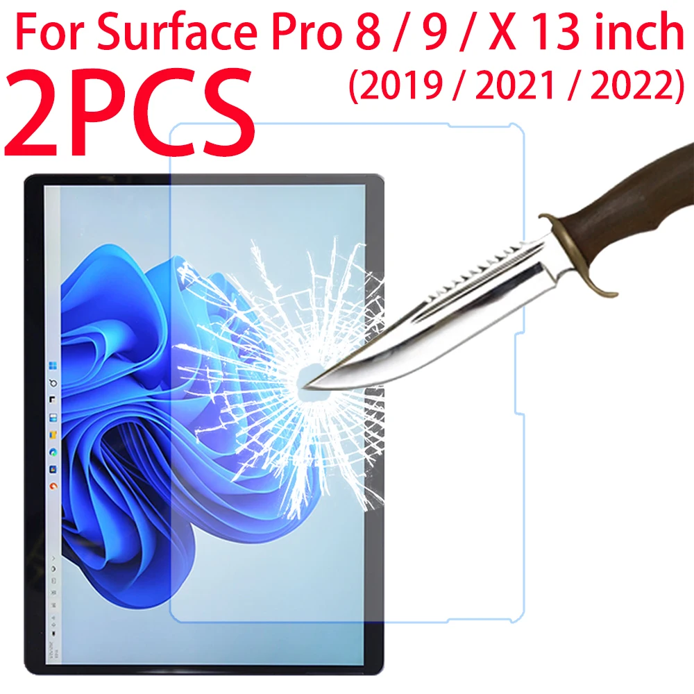 2PC Tempered Glass Screen Protector For Microsoft Surface Pro X 8 9 13