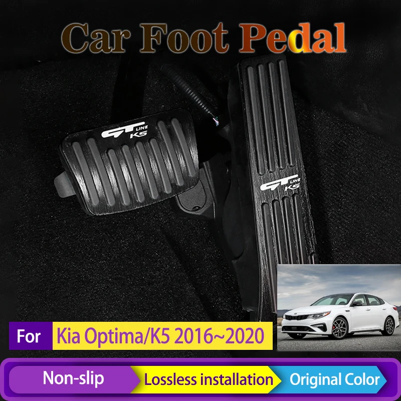 

Car Foot Pedals Fit For Kia Optima K5 JF 2016 2017 2018 2019 2020 Metal Rest Brake Accelerator Pad Styling Cover Auto Acessories