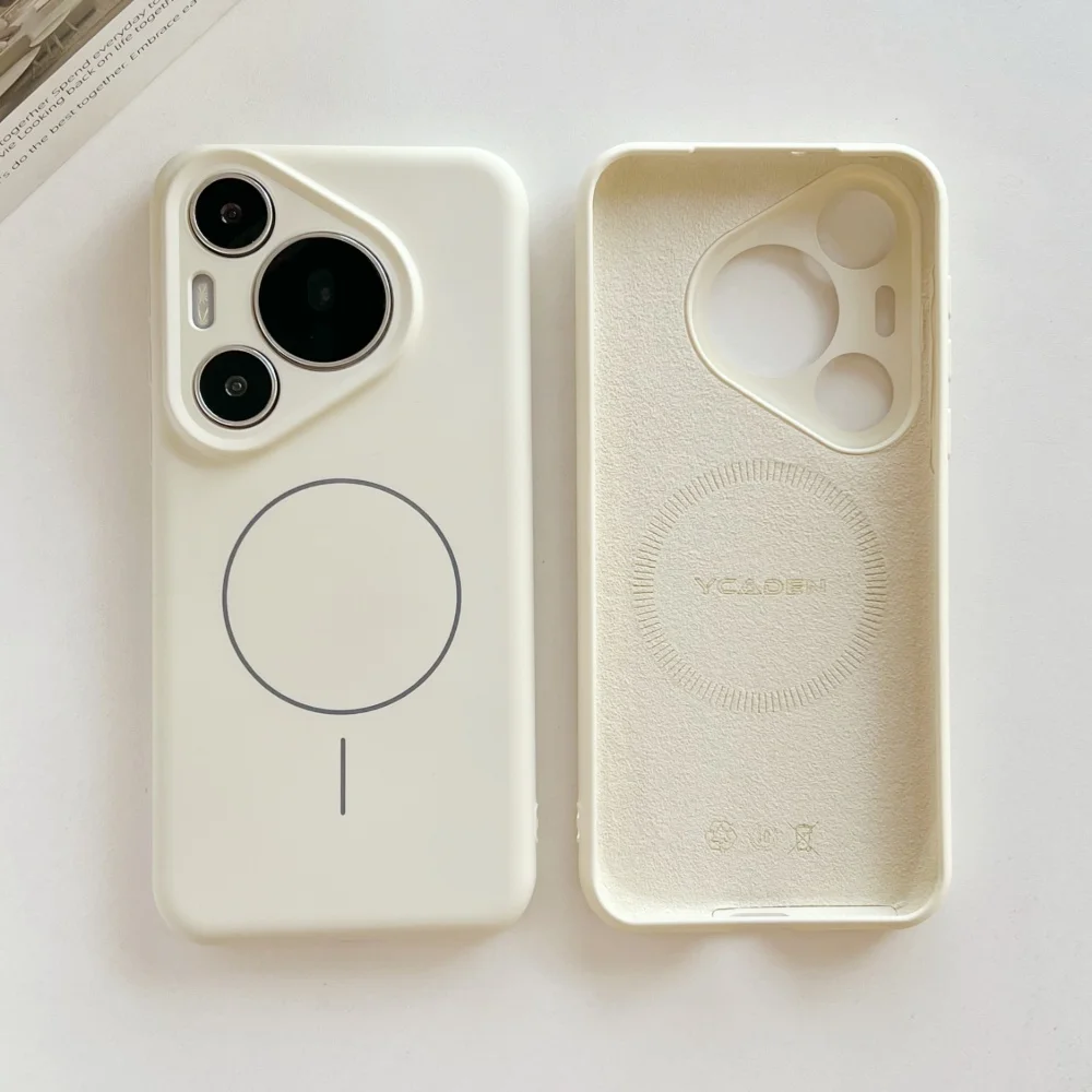 Luxury Liquid Silicone Soft Magnetic Phone Case Cover