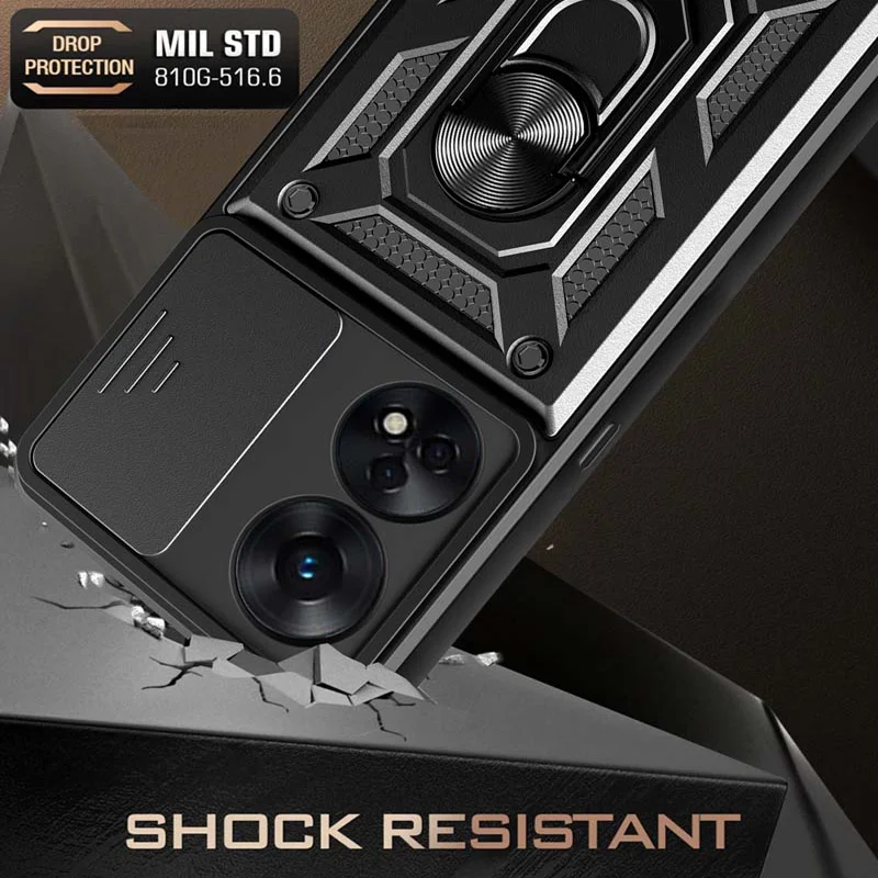 Shockproof Armor Slide Lens Phone Case Cover
