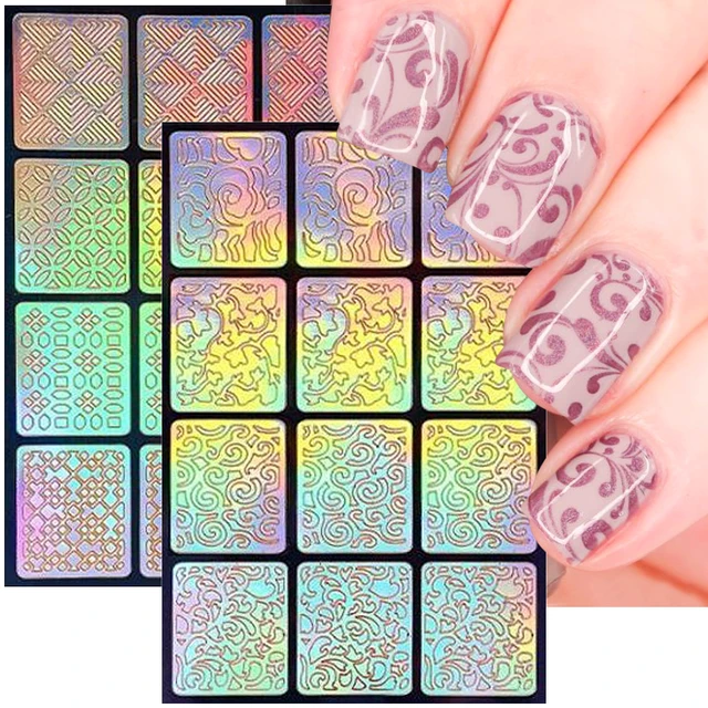 Airbrush Nail Art Stencils Spray Template Nail Stickers Butterfly