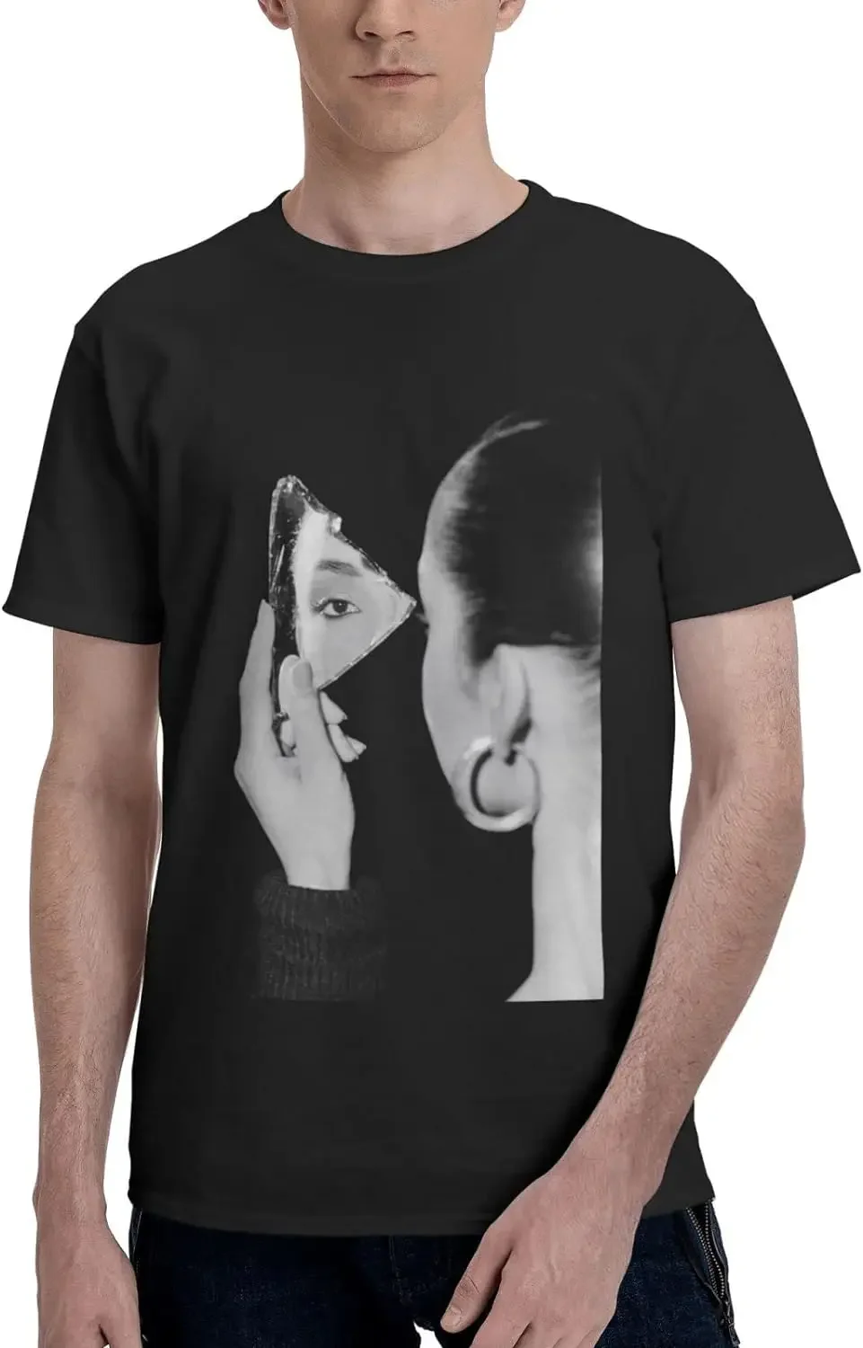 

Men's Shirt T Shirts Rap T-Shirt Vintage Tops for Men Women Adult Black