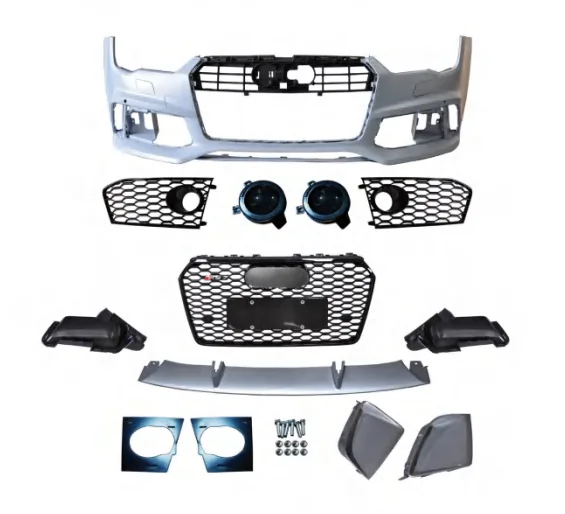 

Newest Parts Front Car Bumpers Black for A7 2016-2018 Surface Upgrade to RS7 Look