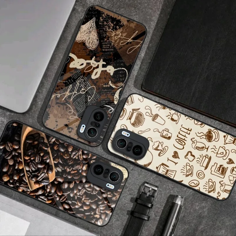 Coffee Beans Custodia Per Telefono In Vetro Per Xiaomi Pocof3 12X 11 11T 10 12Pro Lite Redmi Note 10 9 8 Pro 9T 9A Pocox3Pro Cover