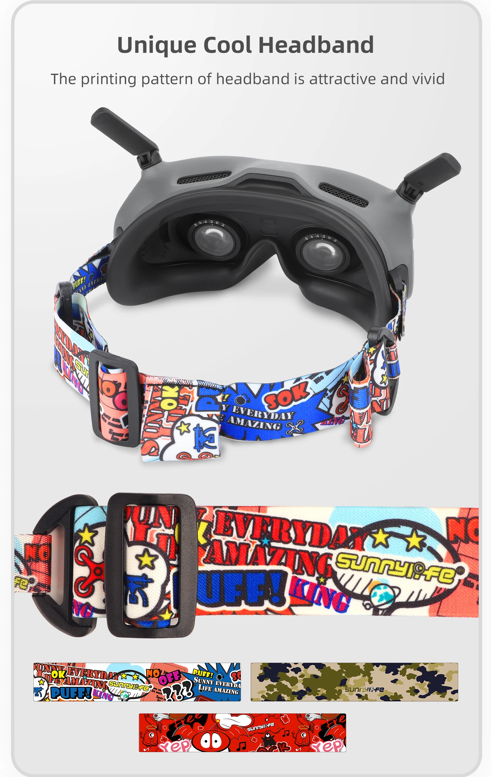 Colorful Headband Soft Elastic Head Strap Adjustable For DJI Avata Goggles 2/FPV Goggles V2 Glasses Accessories Drone Goggles Accessories
