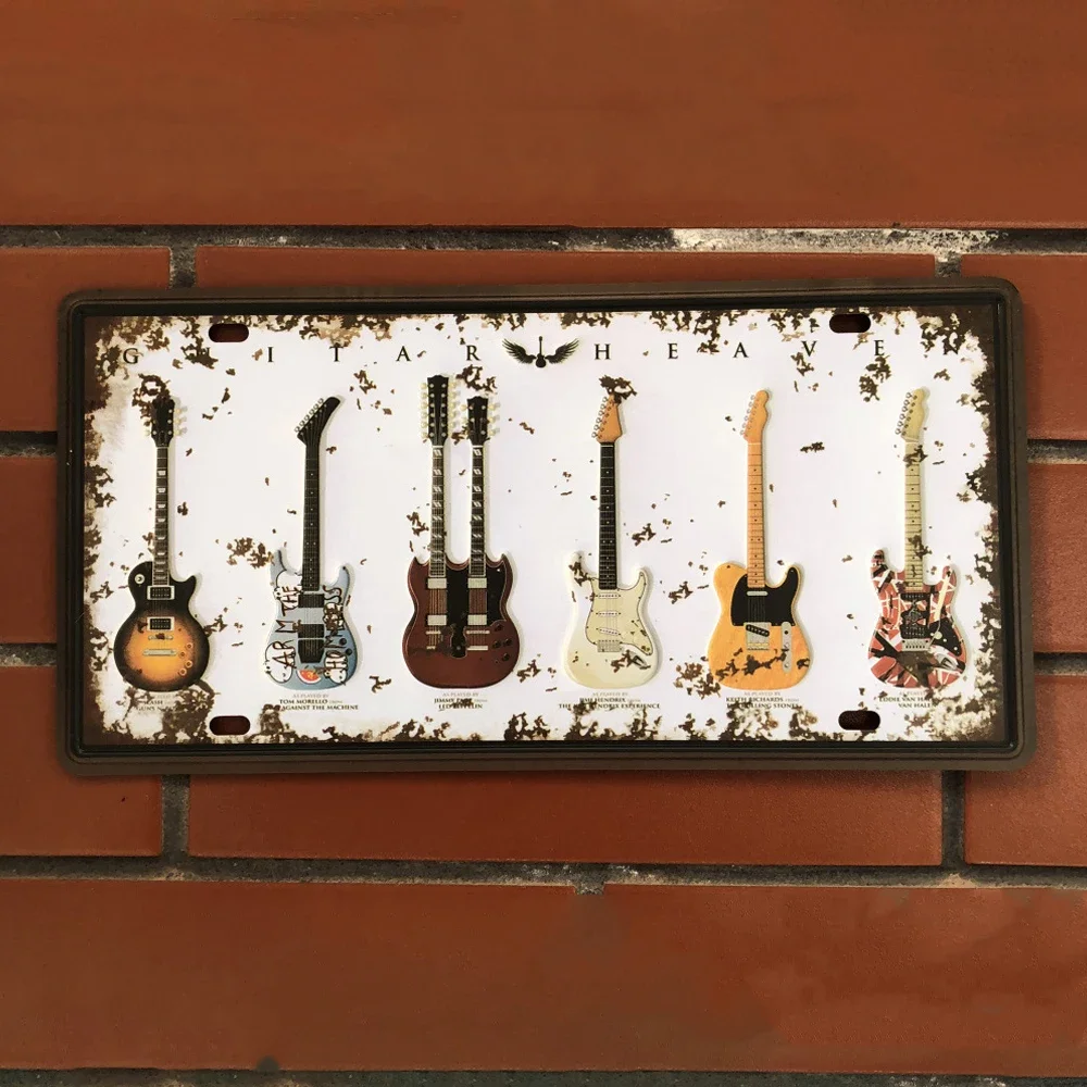 

Vintage American License Plate Tin Painting Crafts English Letters Sign Wall Art Decorative Metal Poster Club Home Decoration