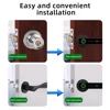 RAYKUBE Tuya BLE Fingerprint Door Lock Digital Electronic Lock with Password/Key/IC Card/ Smartlife/ Tuya APP Unlock 2