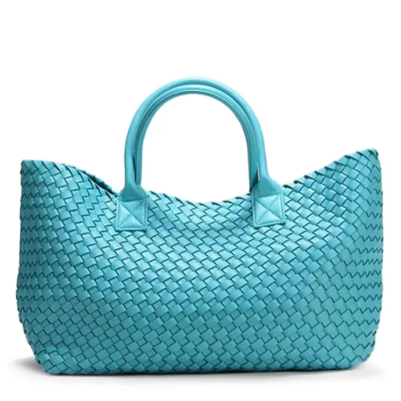 

2024 Luxury Woven Tote Women's Handbags Designer Large Shoulder Bags for Women Fashion PU Shopper Purses Composited Bag Clutch