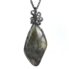 VGDS Unique Natural Crystal Labradorite Stone Handmade Wire Wrapped Charms Pendants Necklaces Retro Fashion Men Women Jewelry 5