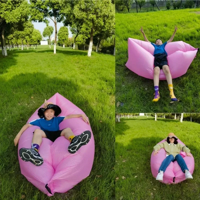 Outdoors Camping Inflatable Toys Sofa Ultralight Portable Air Lazy Bags Beach Folding Lounger Chair Garden Waterproof Furniture 4