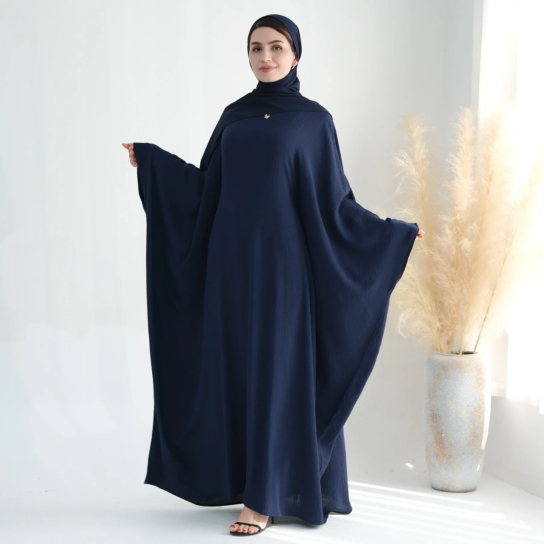 Ramadan Hijab Abaya with Inner Belt Saudi Arabia Turkey Islam Muslim Dress Prayer Clothes African Dresses for Women Khimar Robe