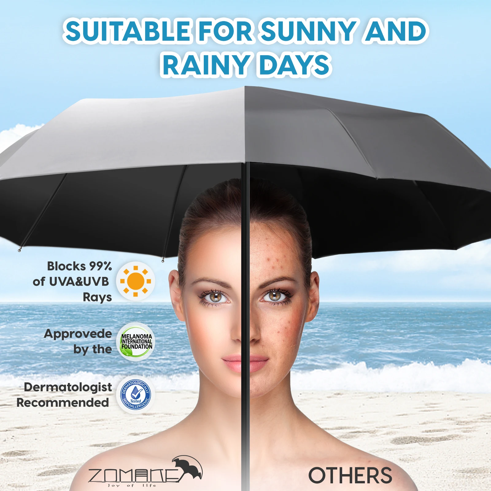 Wind Resistant Folding Automatic Umbrella Rain Women Auto Luxury Big Windproof Umbrellas Rain for Men silvery Coating Parasol