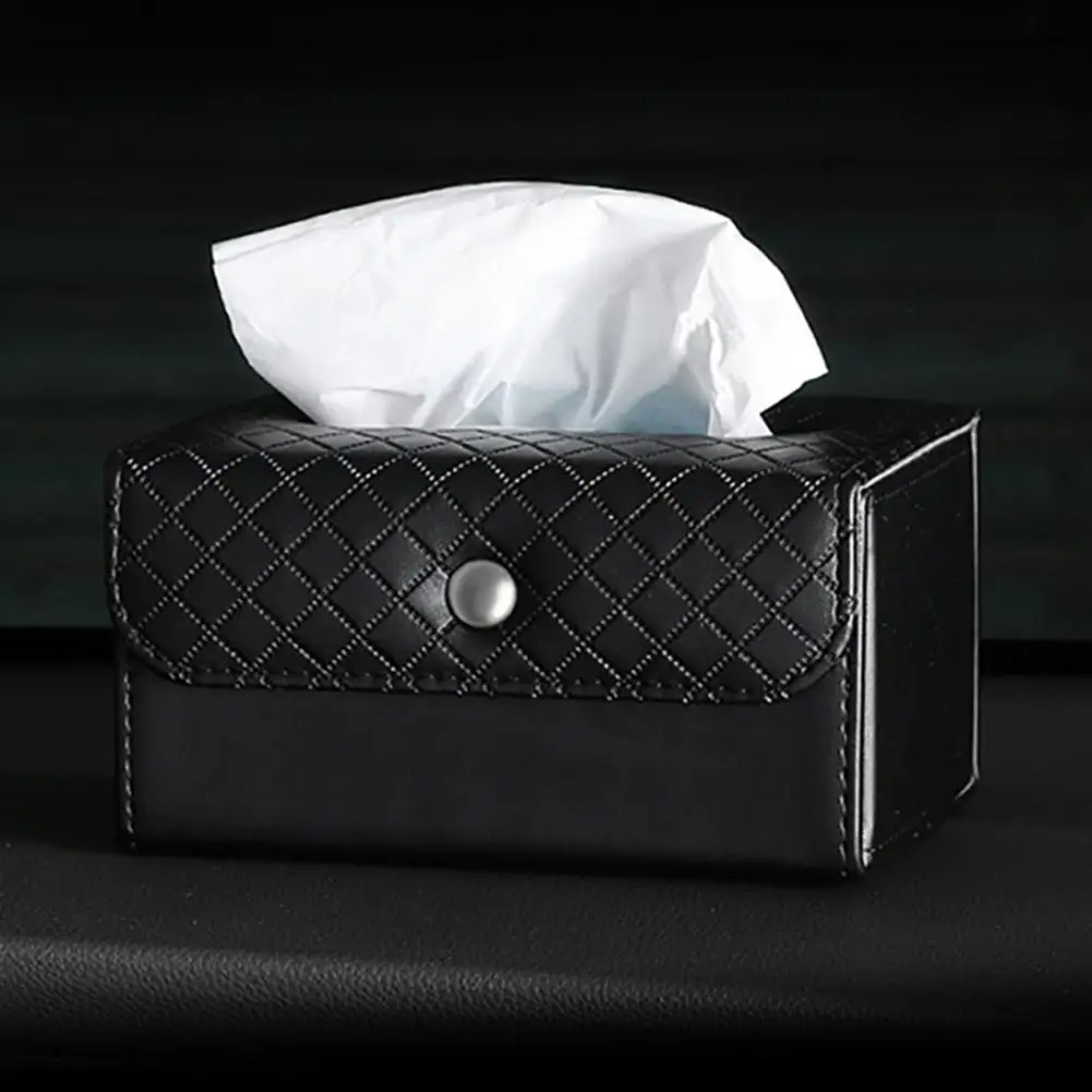 

Экологичный чехол из искусственной кожи для салфеток автомобиля, прочный органайзер-держатель для салфеток на приборной панели автомобиля