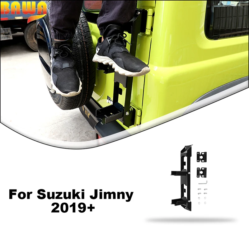 Car Tailgate Hinge Foot Climb Pedal Accessories For Suzuki Jimny JB74 Car Rear Tailgate Foldable Pedal Ladder