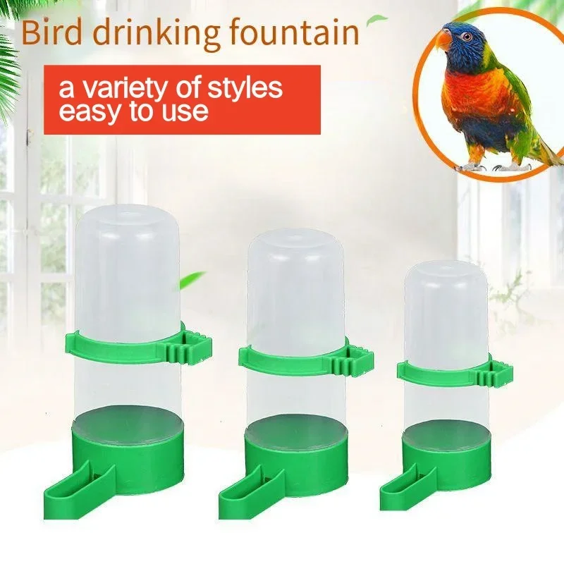 

Parrot Water Fountain Dispenser Plastic Bird Accessories Food Splash-Proof Bottle Drink Feeder for Cage for Budgies Automatic