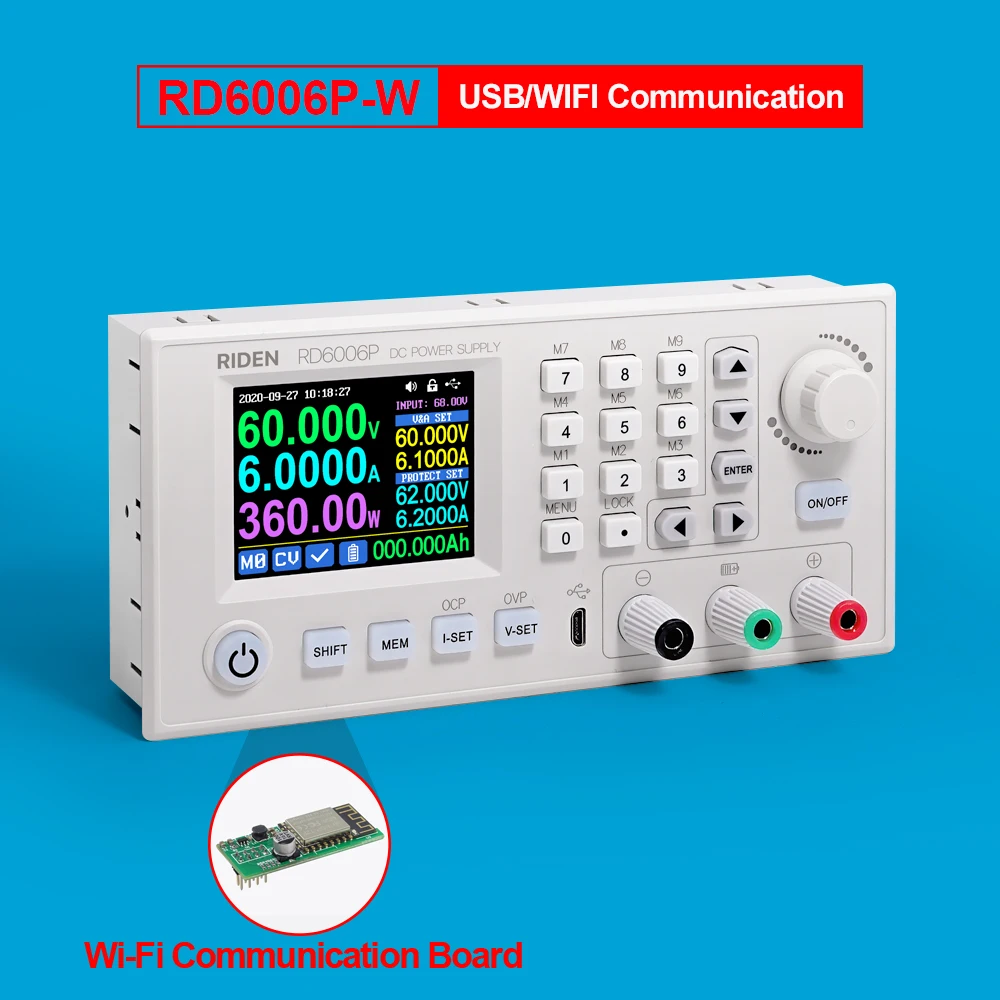 RIDEN RD6006P RD6006PW 5 digit USB WiFi DC DC Voltage