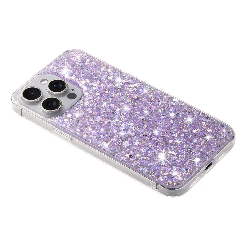Starry Glitter Pink Sequin Anti-fall Phone Case - Hard Silicone Back Cover