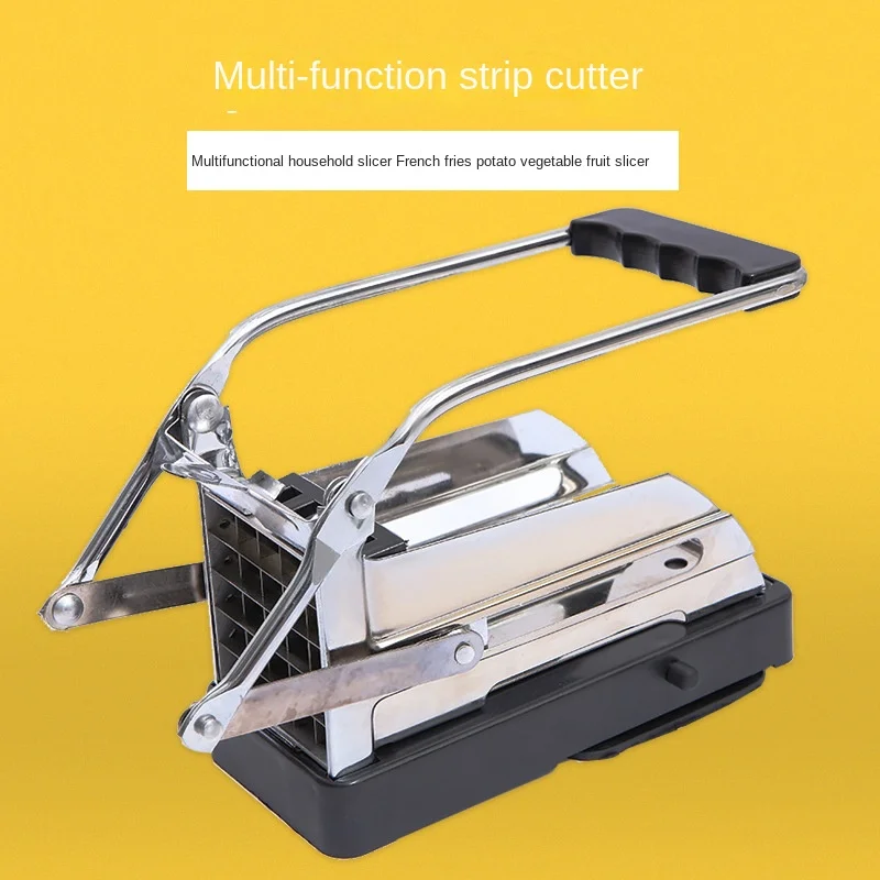 Manual French Fry Slicer for Cutting Cucumber, Radish, Potato, and Lettuce Strips, Household Use