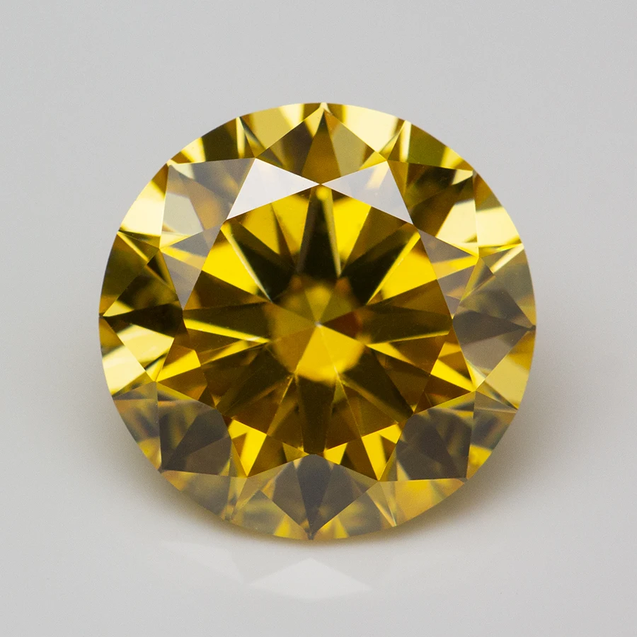 Loose Gemstones Moissanite Jewelry Materials Yellow Color Moissanite Stone with Certificate 0.5-5.0ct GRA Certified Moissanita Loose Gemstones Pass Diamond Tester