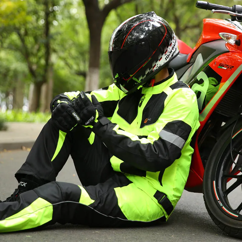 Winter Motorcycle Jackets Pants Trousers moto Waterproof Jackets Suits Men's and female's Reflect Racing 5XL plug size