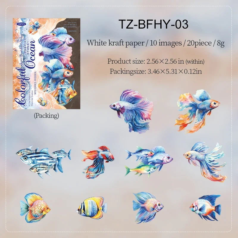 JIANWU Colorful Ocean Series Vintage Sea Shell Jellyfish
