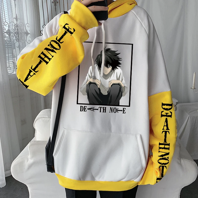 Anime Death Note L Lawliet Kawaii Cartoon Printed Hoodies Horror