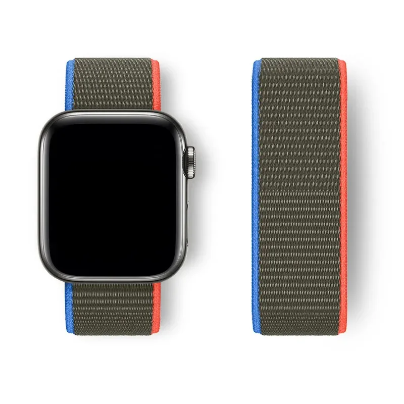 Strap For Apple Watch 10 Band 42mm 46mm 45mm 44mm 41mm 40mm Nylon sport Bracelet Correa iwatch series 8 9 7 6 5 4 SE Ultra 49mm