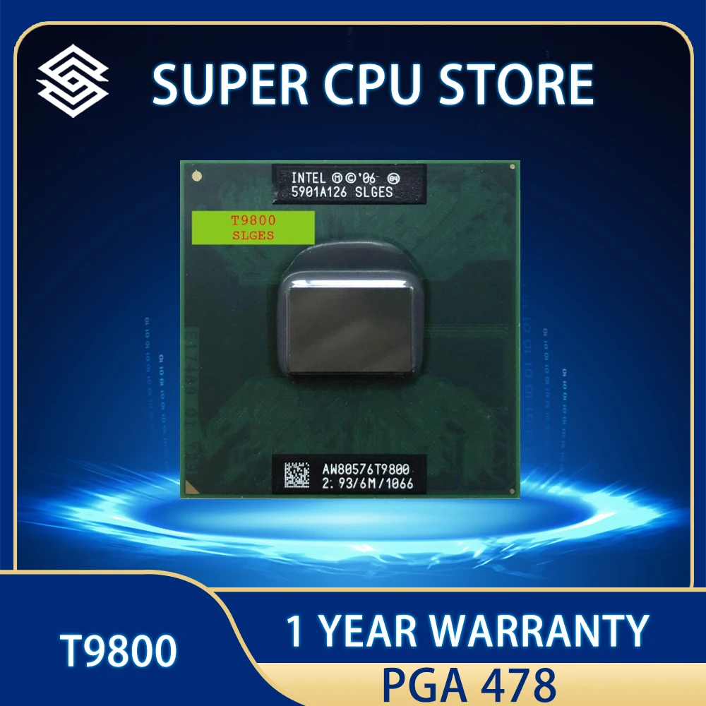 For Intel Core 2 Duo T9800 SLGES 2.9 GHz Dual-Core Dual-Thread CPU ...