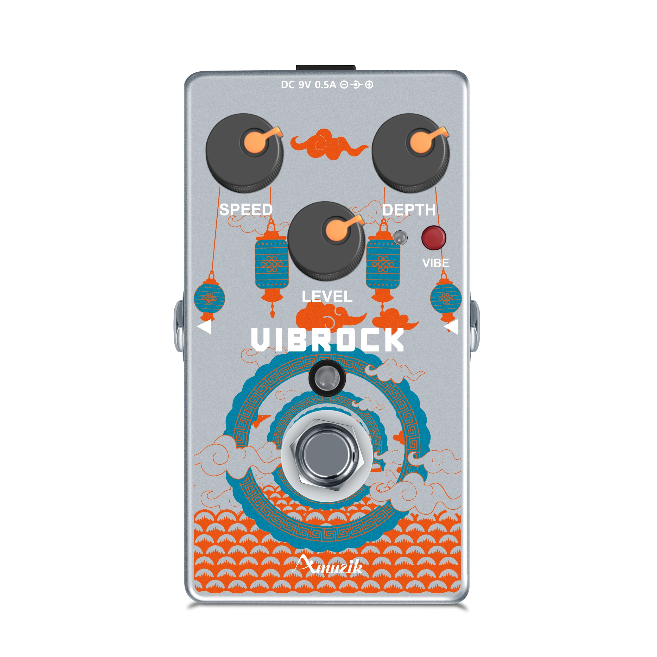 Rowin Amuzik VSN Tape Delay Vibrock Noise Killer Guitar Effect Pedal