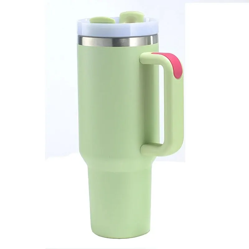 Stainless Steel Thermos Cup 40oz Handle Cup Second Generation Stainless Steel Thermal Insulation Cooling Double Vacuum Car Cup Handle Household