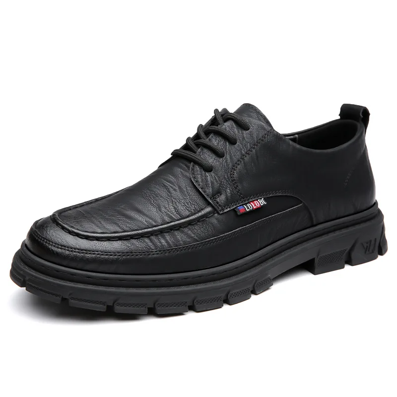 British Leather Business Men's Dress Shoes Spring Autumn Fashion Soft Sole Man Work Shoes Designer Fashion Casual Male
