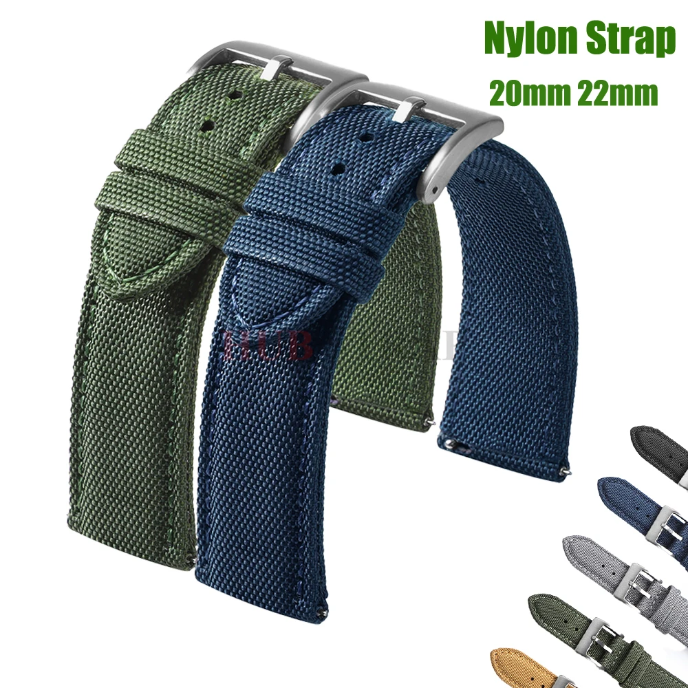 tonjett high quality multicolor nylon sailcloth watch... 20mm 22mm Waterproof Sailcloth Watch Strap Two-Sided Nylon Watchband ...