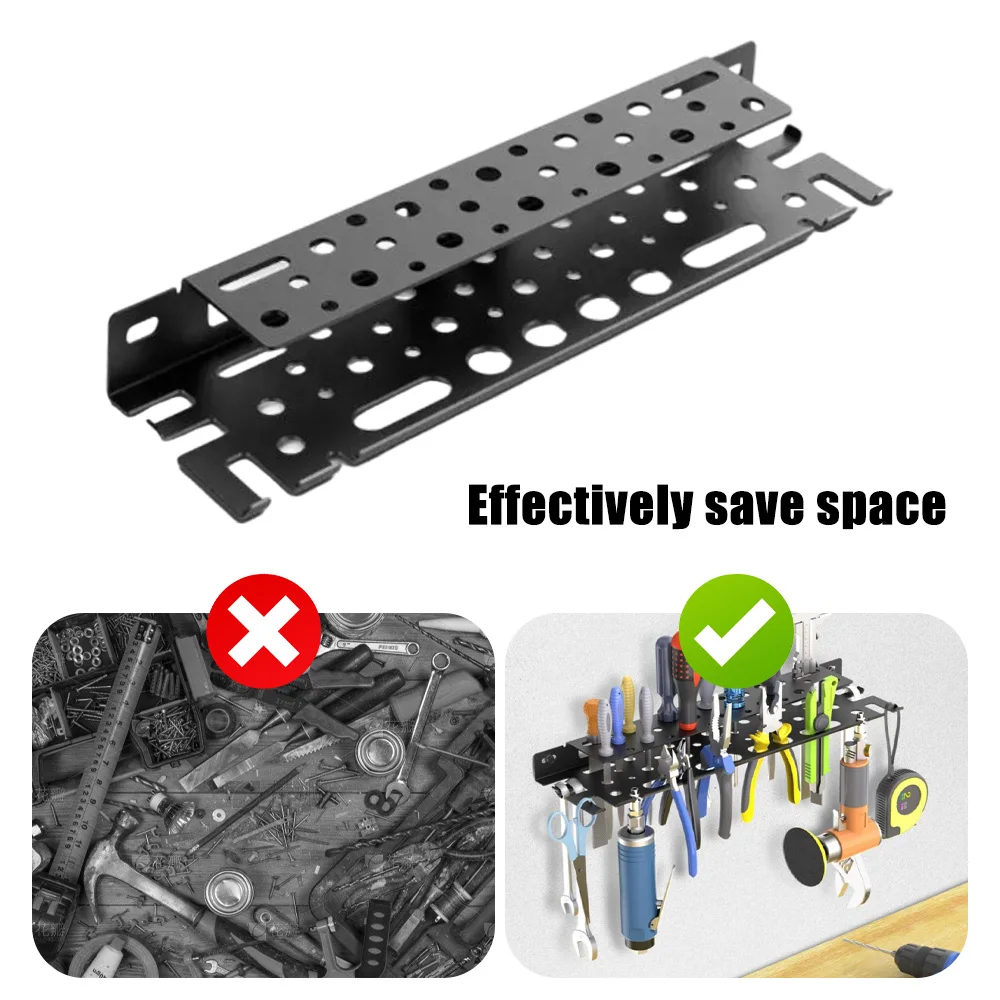 Screwdriver Organizer Wall Mount Wrench Storage Metal Rack Hand Tool Holder Workshop Hardware Tool Hanger