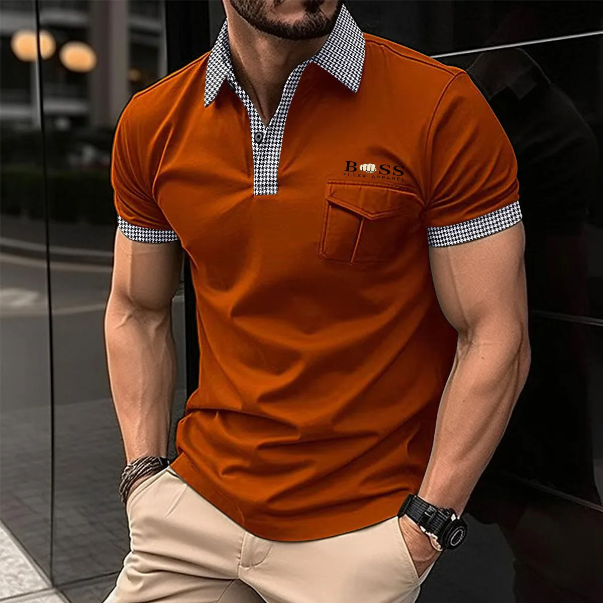 

2023 Summer New Men's Zipper Polo Shirt Loose Casual Breathable Absorbent Pocket Men's Sports Fitness High Quality Polo Shirt