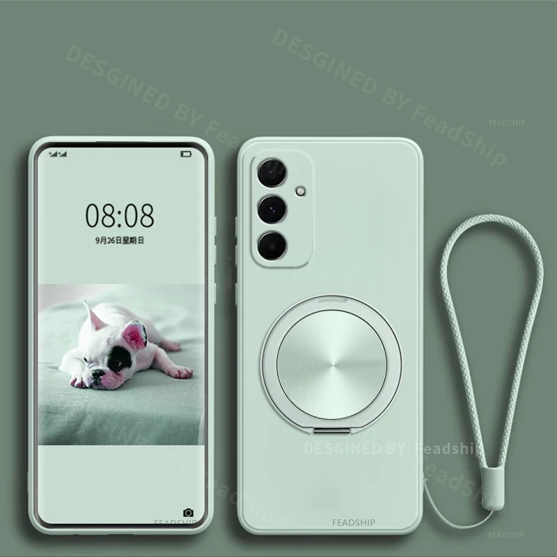Premium Silicone Phone Case with Holder and Screen Protector - Soft, Durable Cover in Sleek Design