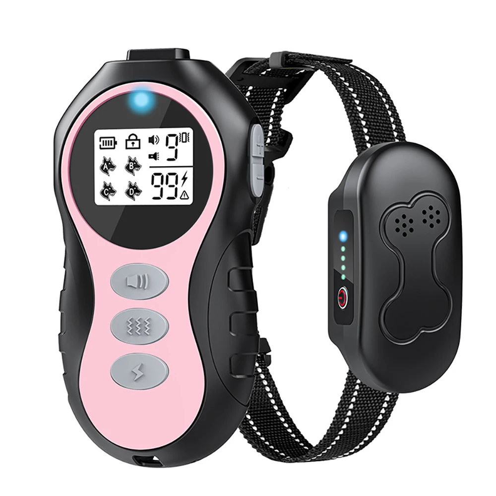 

50 PCs Waterproof Rechargeable Electric Dog Training Collar with Remote for Small Medium Large Dogs (6-150lbs) with Flashlight B