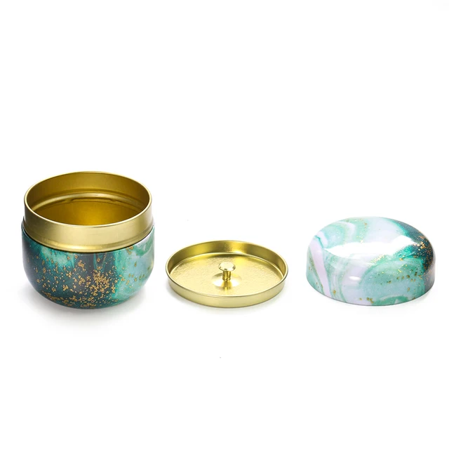Retro Festett Virágok Aranyozott Csillag Galaxis Surf Strand Ónlemez Fém Malacka Bank Cukorka Ékszer Fülhallgató Élelmiszerek Tároló Doboz Dekoráció - Image 4
