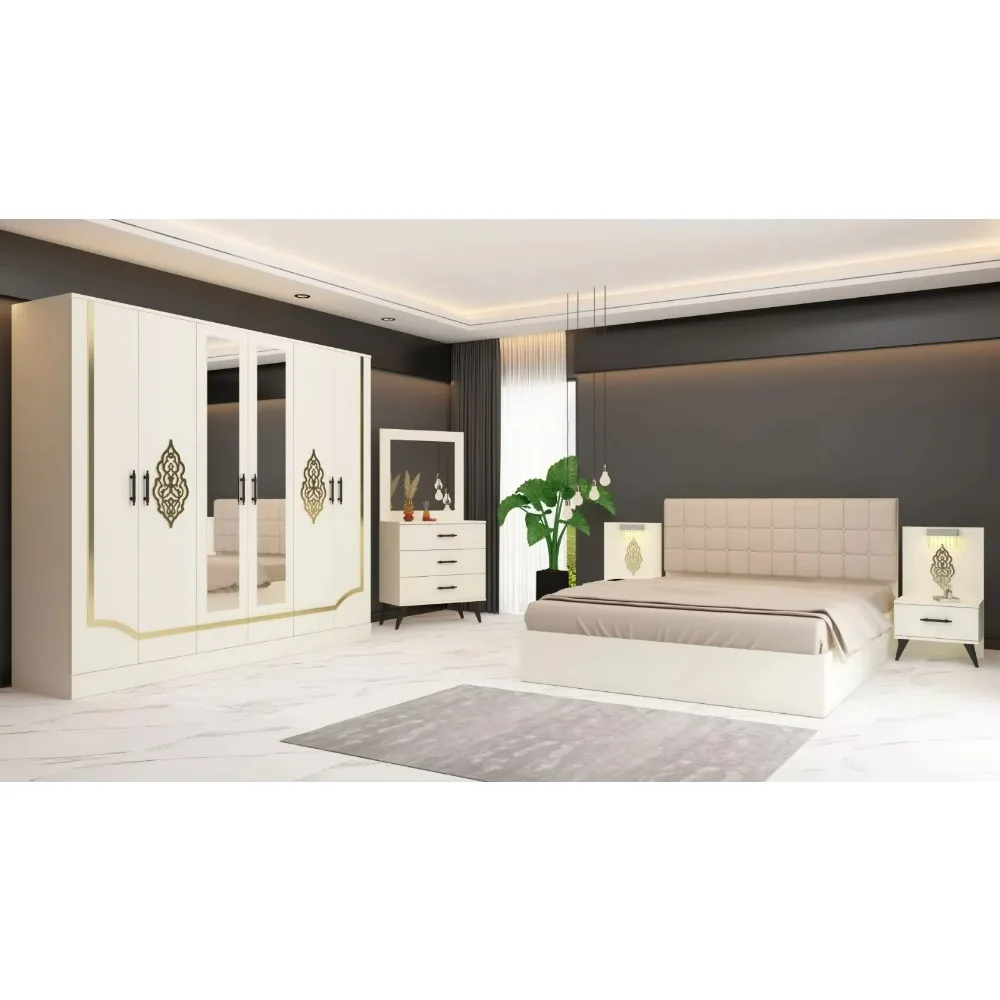 High-Quality Modern Luxury Bedroom Furniture Set – Apartment & Hotel 2