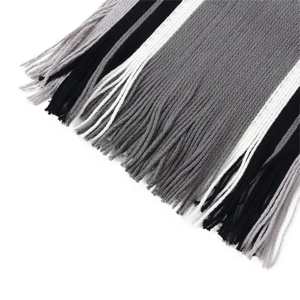 Quality Warm Winter Scarves with Tassels Male Echarpe Business Affairs Scarves Scarf Striped Scarf Tassel Scarf Fringed Muffler