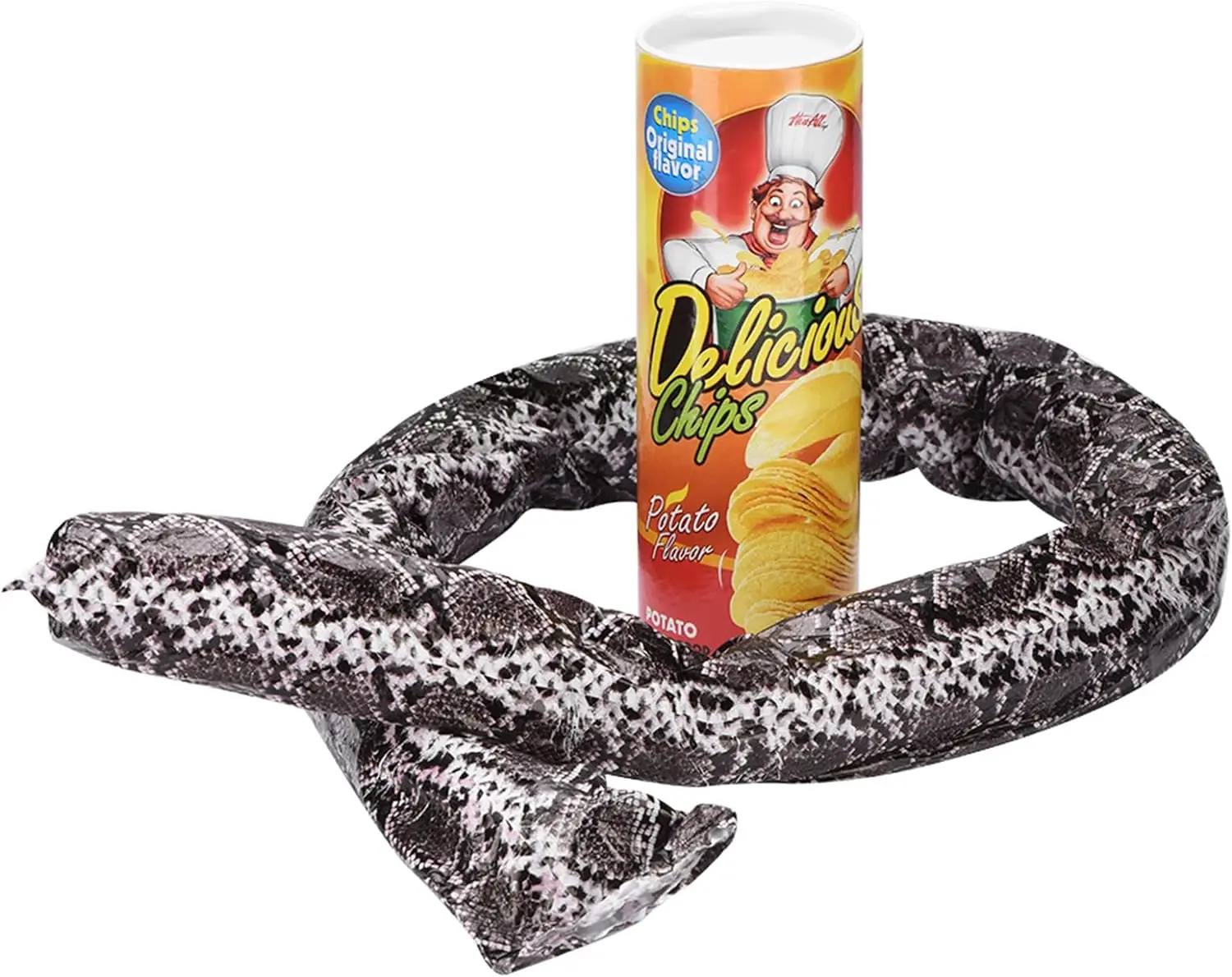 The Potato Chip Snake Can Jump Stage Magic Tricks Spring Snake Toy April Fool Day Halloween Party Jokes in A Can Gag Gift Prank 6