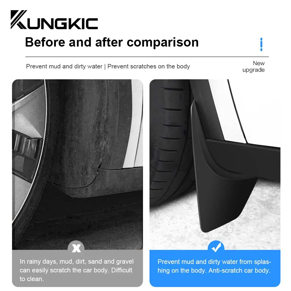 

for Tesla Model 3 Model Y 4Pcs Mud Flaps Fenders Guard Splash Mudguards Trim Auto Styling Accessories